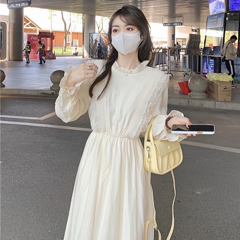 Váy trắng dáng dài ulzzang nàng thơ