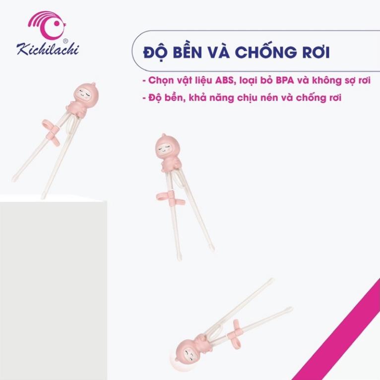 Đũa tập gắp xỏ ngón cho bé Kichilachi chất liệu nhựa ABS cao cấp an toàn cho sức khỏe của bé
