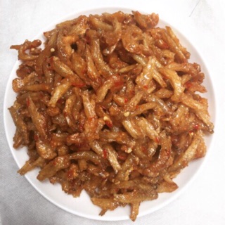 Cá bống kho (cá cơm tẩm sấy giòn)