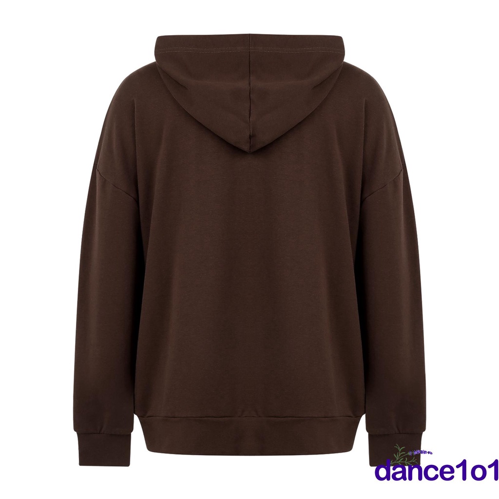 Áo khoác nữ tay dài có nón khóa kéo in chữ