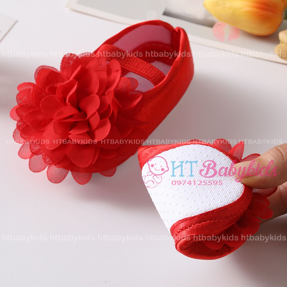 [ FLASH SALE ] Set Giày Băng Đô Tiểu Thư Cho Bé Gái Sơ Sinh Đầy Tháng Thôi Nôi - Giày Tập Đi Cho Bé