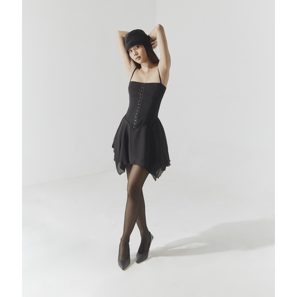 Motel9 - Đầm 2 dây corset TINKERBELL DRESS - Black