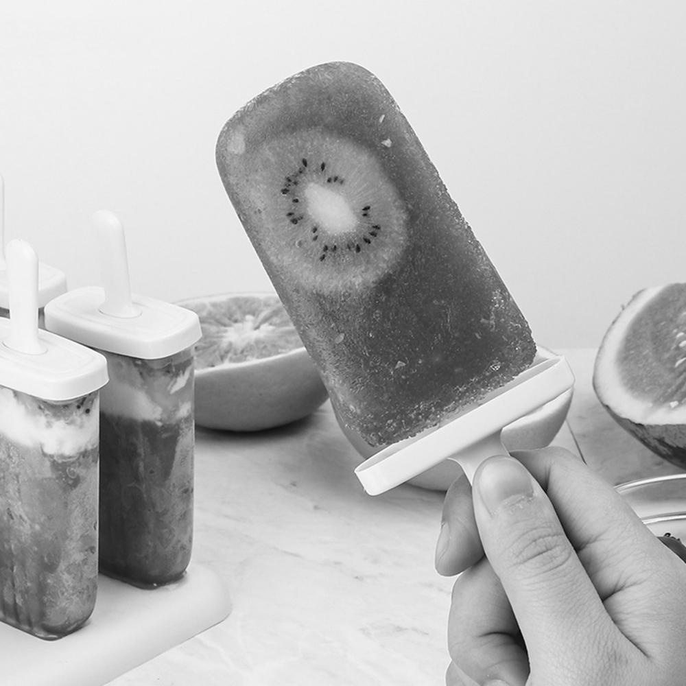 YIYU Khuôn Làm Kem Que 6 Ngăn Có Thể Tái Sử Dụng