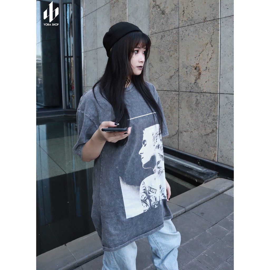 ÁO THUN TAY LỠ WASH XÁM IN HÌNH JB SIÊU ĐẸP (ảnh thật 100%) | BigBuy360 - bigbuy360.vn