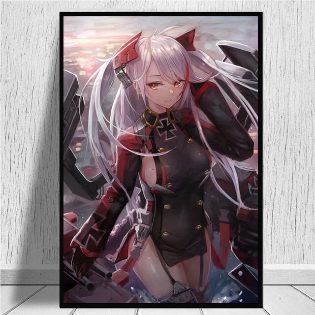 EUGEN Tranh Vải Cuộn Trang Trí In Hình Anime Azur Lane