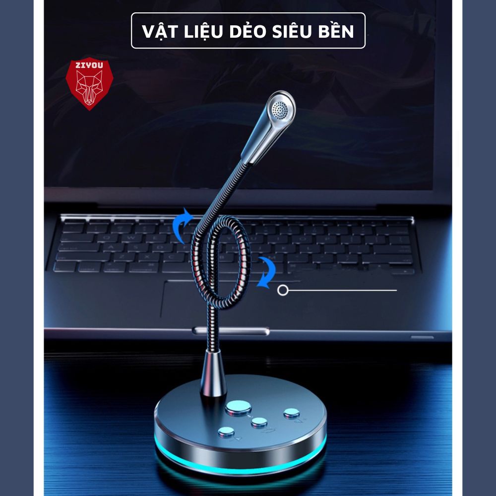 Micro Có Dây Ziyou W33 Mic 360 Độ Học Online, Thuyết Trình, Karaoke, Game Thu Âm Cực Tốt Kết Nối Điện Thoại, Máy Tính