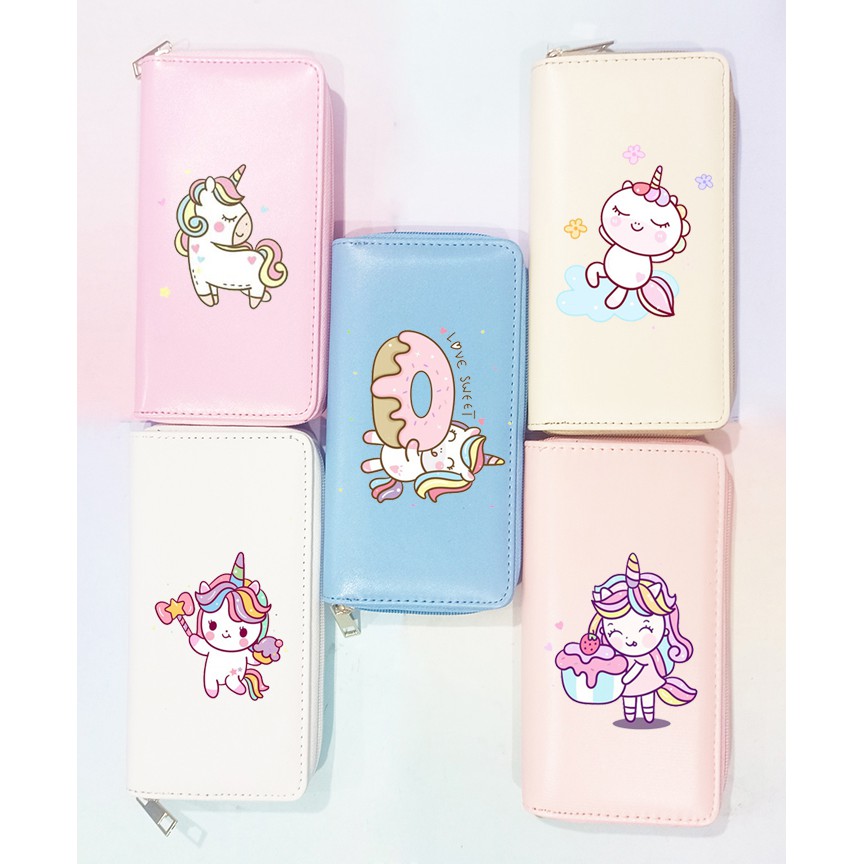 Ví ngựa thần VBI10 ví dáng dài bóp unicorn hoạt hình cute dễ thương