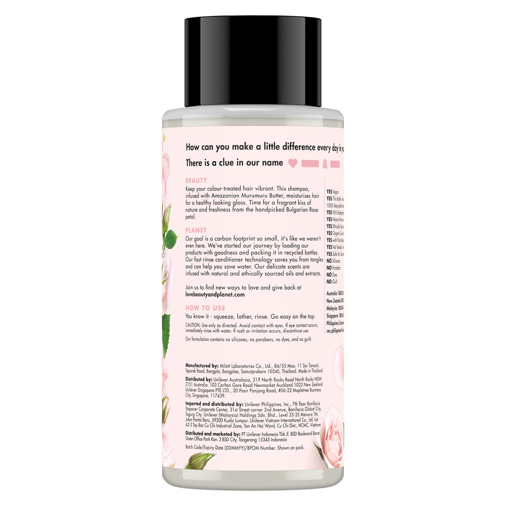 Combo chăm sóc tóc nhuộm dầu gội & dầu xả Love beauty and Planet 400ml/chai | BigBuy360 - bigbuy360.vn