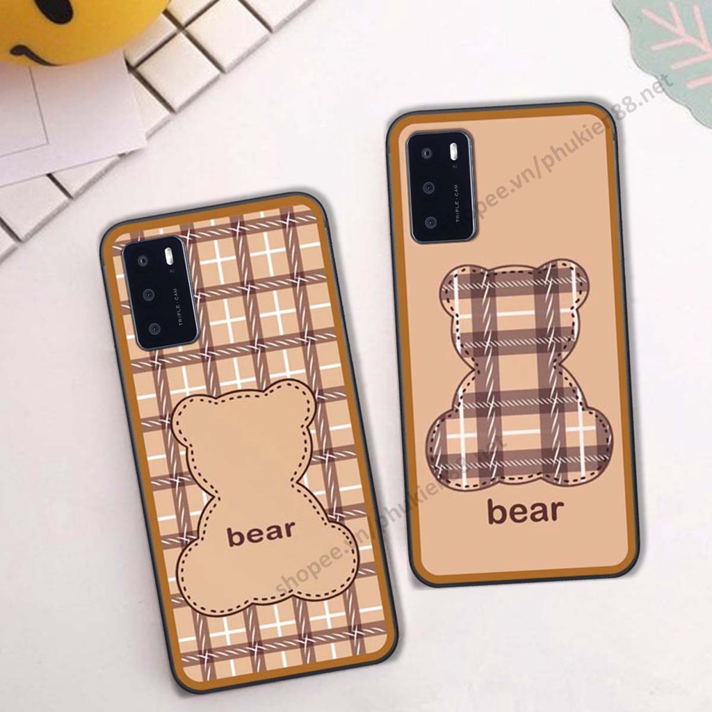 Ốp lưng Oppo A16 ốp điện thoại LineBear, bé tóc xù, hoa siêu đẹp