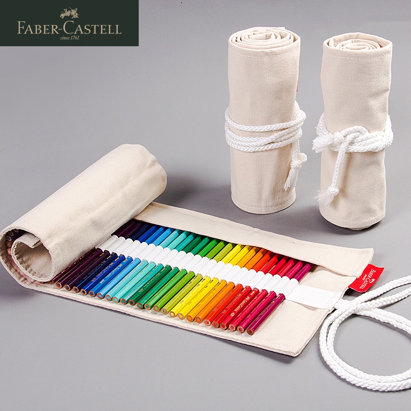 FABER CASTELL Faber Túi Cuộn Đựng Bút Chì Vẽ 50 / 64 / 76 Lỗ Tiện Dụng