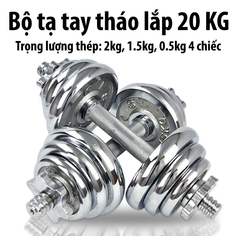 Bộ tạ tay Inox 20kg .