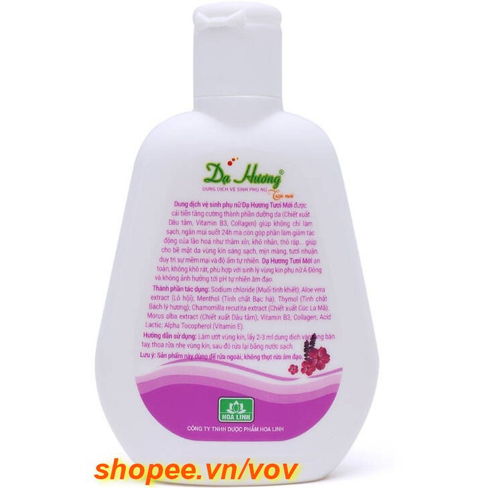 Dung dịch vệ sinh phụ nữ Dạ Hương hương lavender 100ml chính hãng