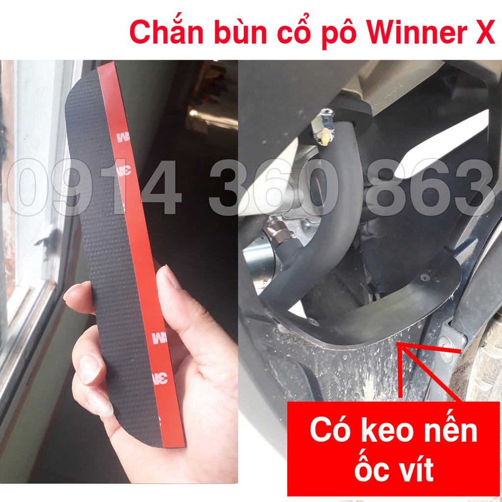 Cao su chắn bùn cổ pô Winner X 150 mẫu mới