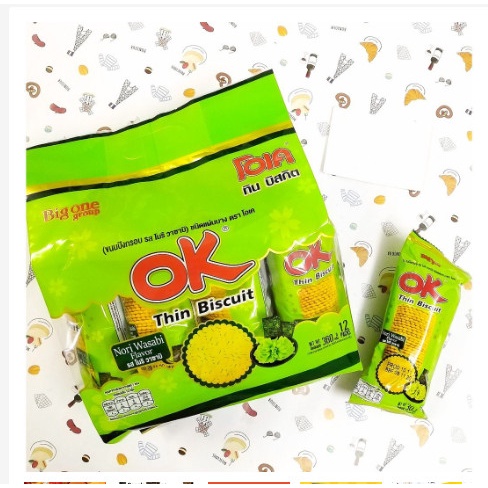 [Siêu Rẻ] Bánh quy Ok Thái Lan bịch 360gr đủ vị (12 gói nhỏ) cực ngon