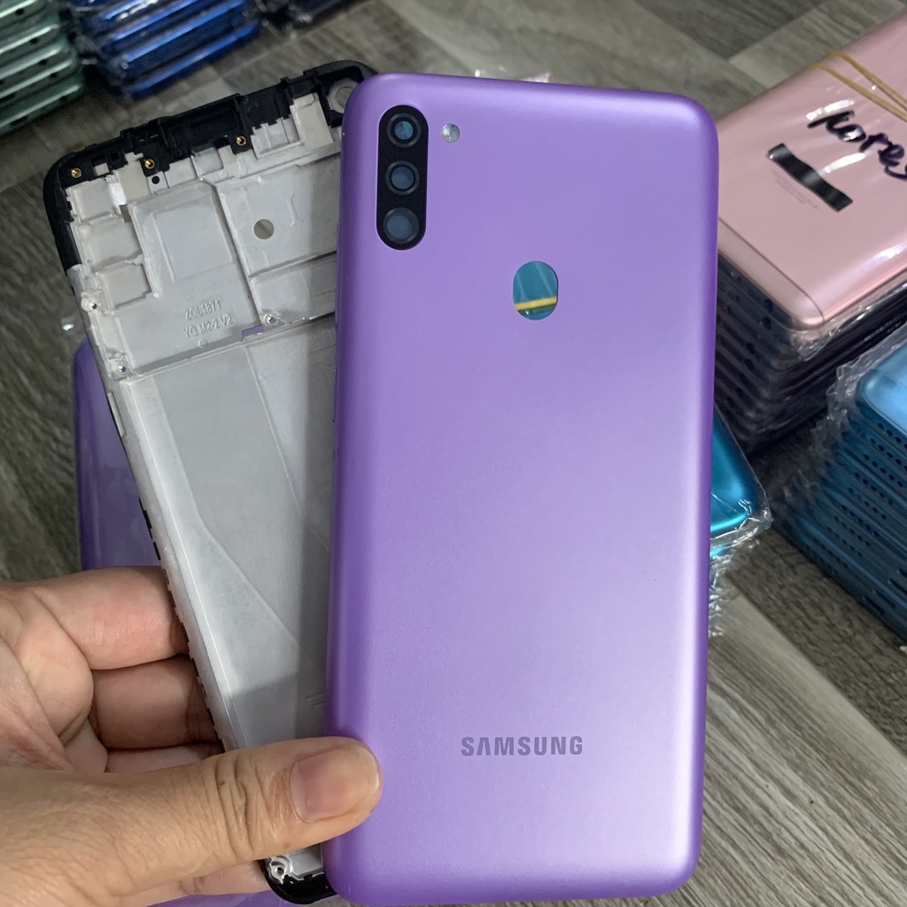 Bộ vỏ samsung M11 zin / vỏ lưng có khe sim