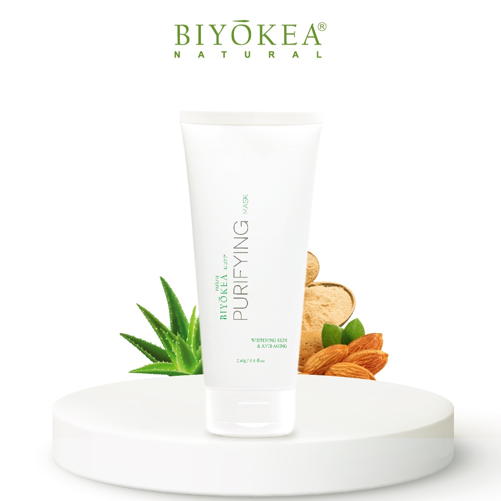 Mặt Nạ Đất Sét Purifying Biyokea, Dưỡng Ẩm Da, Sáng Da, Ngừa Lão Hóa