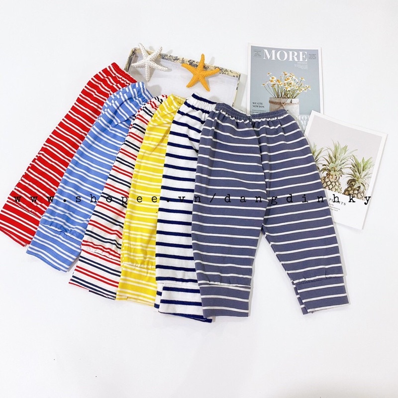 SET 10 QUẦN CHỤC DÀI KẺ COTTON CHẤT ĐẸP CHO BÉ