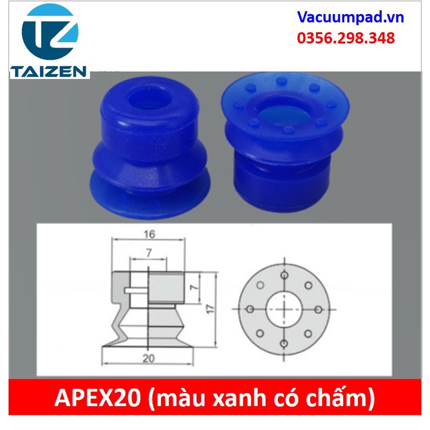 Giác hút chân không mở miệng túi, bao bì APEX20