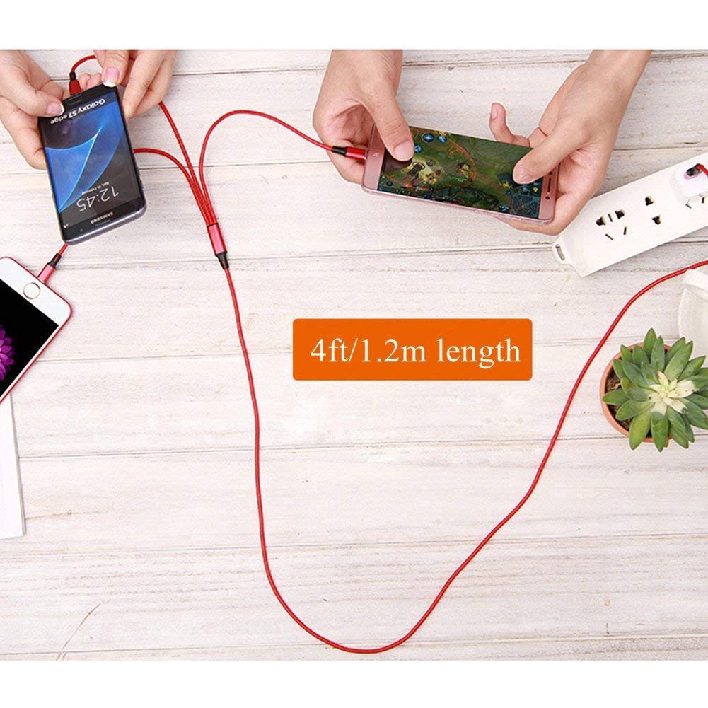 Cáp Sạc Lightning USB Android Micro USB Type-C 3 Trong 1 Cho Điện Thoại iphone