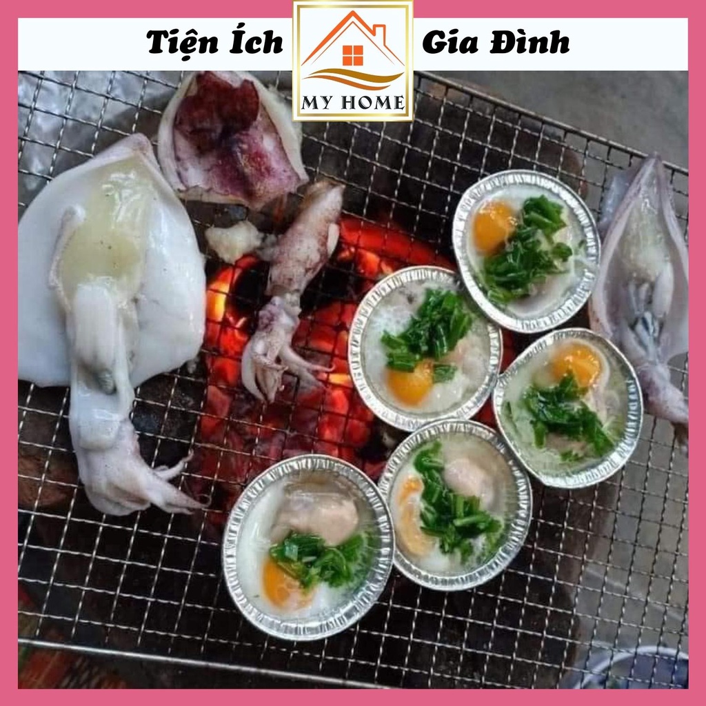 Set 100 chén giấy bạc nhỏ nướng bánh trứng, khuôn nướng bánh tart trứng
