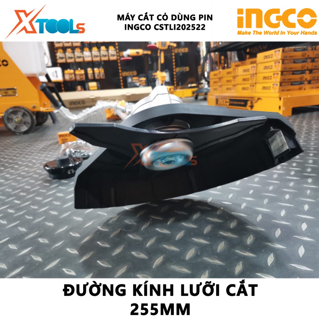 Máy cắt cỏ dùng pin INGCO CSTLI202522 | máy cắt tỉa cỏ (đủ bộ ) điện thế 40V, kèm 2 pin 4.0Ah, 1 sạc đôi nhanh [XTOOLS]