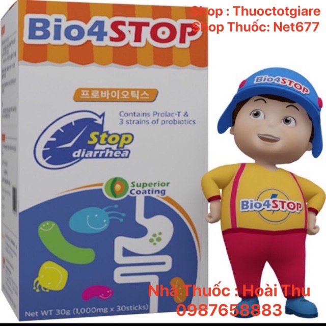 Men Vi Sinh Bio4Stop - Giảm rối loạn tiêu hoá , đi ngoài, phân sống ( Chính hãng Hàn Quốc )