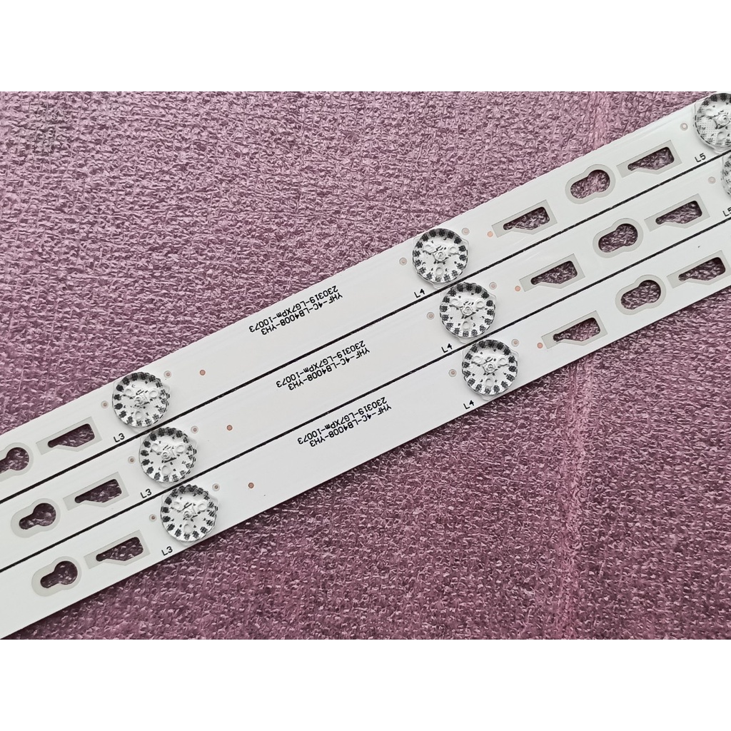 THANH LED TIVI TCL 40D2700 40D2780 40Z1-O TOT_40F3800_3X8_3030C_V1 4C-LB4008 MỚI 100%, BỘ 3 THANH, MỖI THANH 8 BÓNG 6V