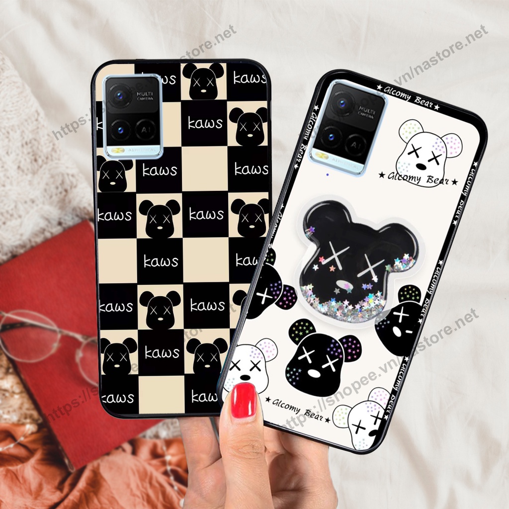 Ốp lưng Vivo Y21 / Y21s / Y33s trái tim họa tiết caro, mikey họa tiết beabrick kaws cute