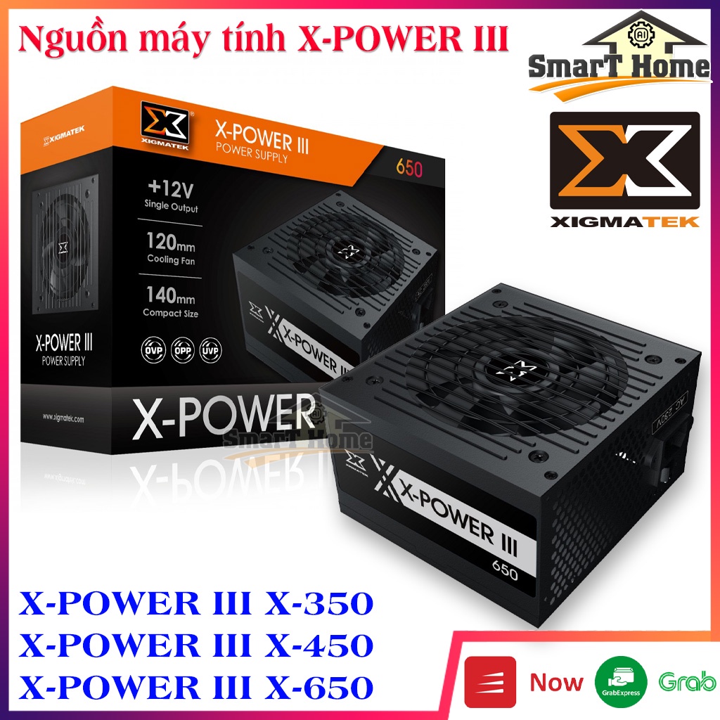 Nguồn Máy Tính Xigmatek XPOWER III X-650 X-450 X-350 , Nguồn Máy Tính 600W Chính Hãng Bảo Hành Lỗi 1 Đổi 1