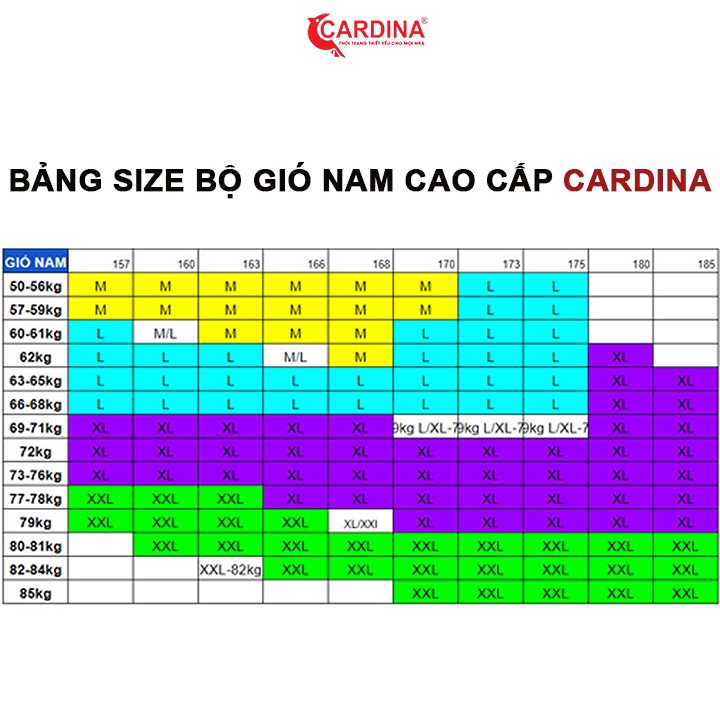 Bộ gió nam𝐂𝐀𝐑𝐃𝐈𝐍𝐀  2 lớp lót lưới cao cấp dáng thể thao 9BGM.