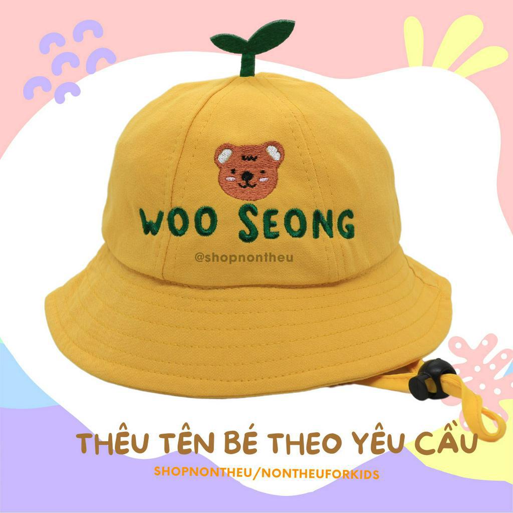 Mũ vành tròn bucket mầm cây dễ thương 1-2 tuổi  và 2-4 tuổi -Shopnontheu