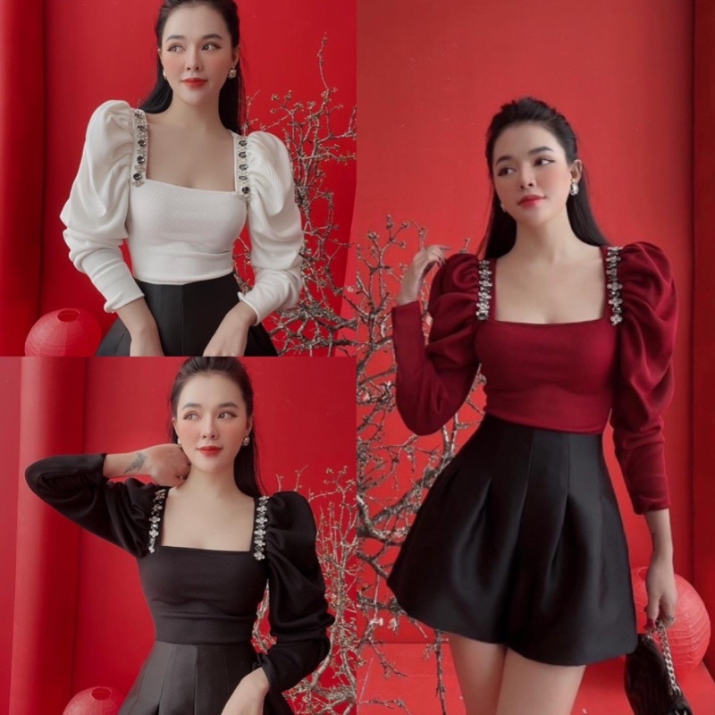 🎀 BIGSIZE 🎀 ÁO ÉP ĐÁ TAY PHỒNG ♥️