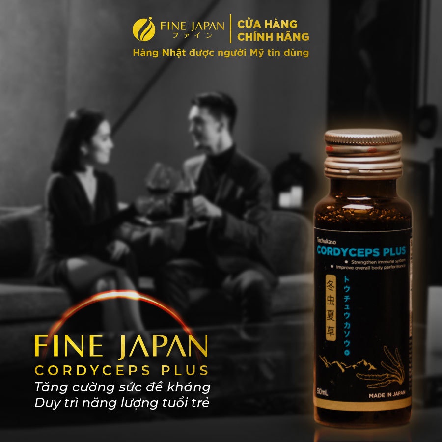 5 Chai Đông Trùng Hạ Thảo Nước Nhật Bản - Fine Japan Cordyceps Plus 5 Chai x 50ml