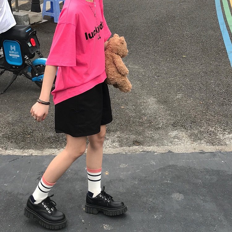Quần Short Túi Gấu Unisex 🦋 Quần Đùi Nữ Gấu Gập Ống Rộng 4 Màu 🦋