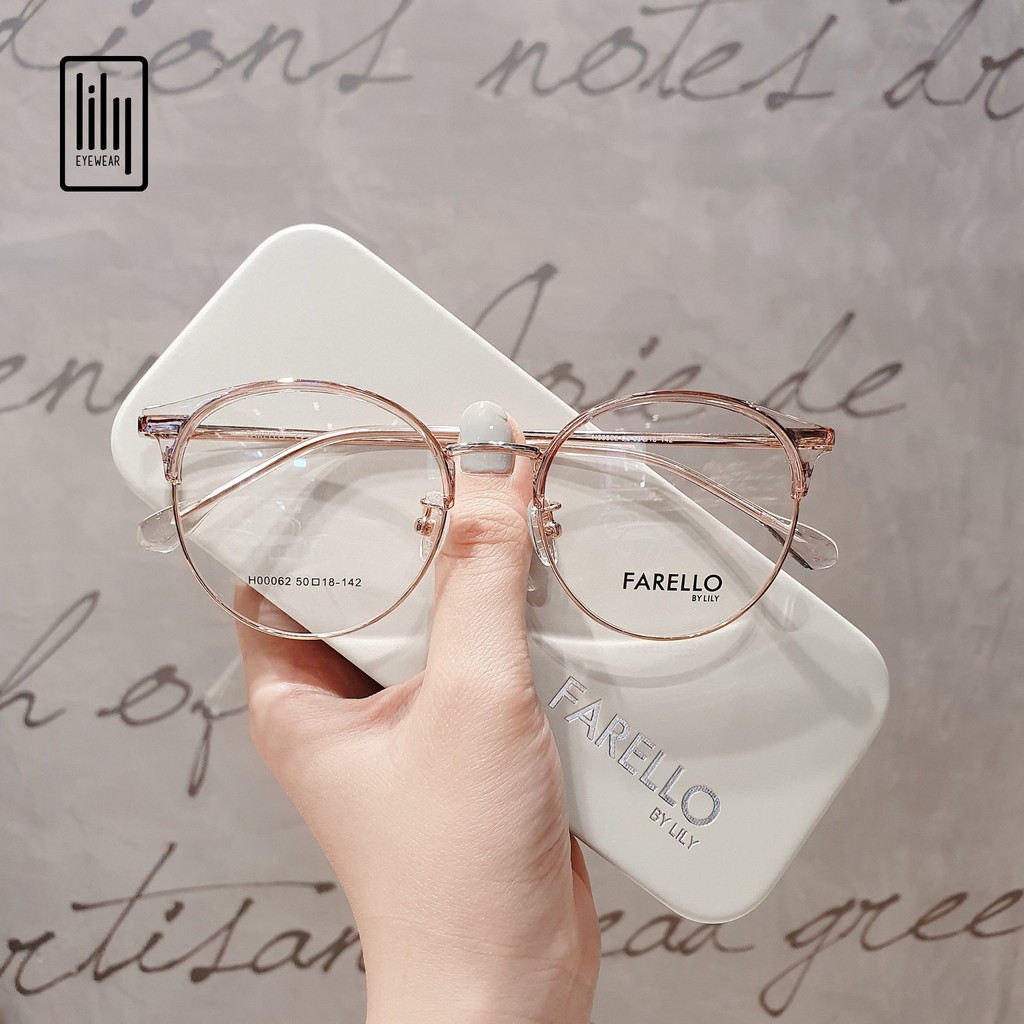 Gọng kính cận nam nữ FARELLO by Lily, thiết kế mắt tròn phù hợp với nhiều khuôn mặt, đa dạng màu sắc CYBER - 00062 | BigBuy360 - bigbuy360.vn