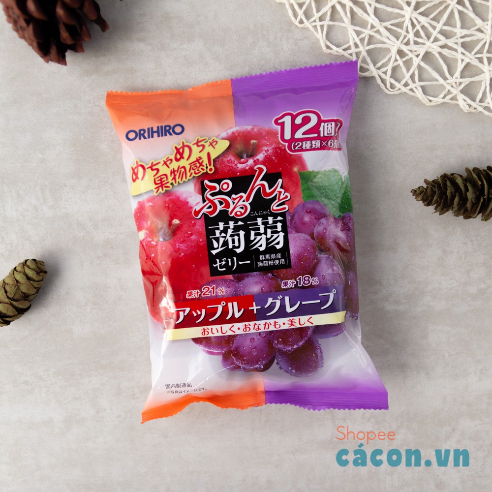 [Đồ ăn dặm Nhật cho bé] Thạch Trái Cây Orihiro Nhật cho bé ăn dặm, thạch rau câu Ohiro