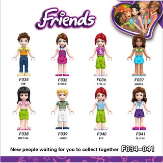 Đồ chơi lắp ráp Minifigures mô hình nhân vật Friends Collection F034-F041