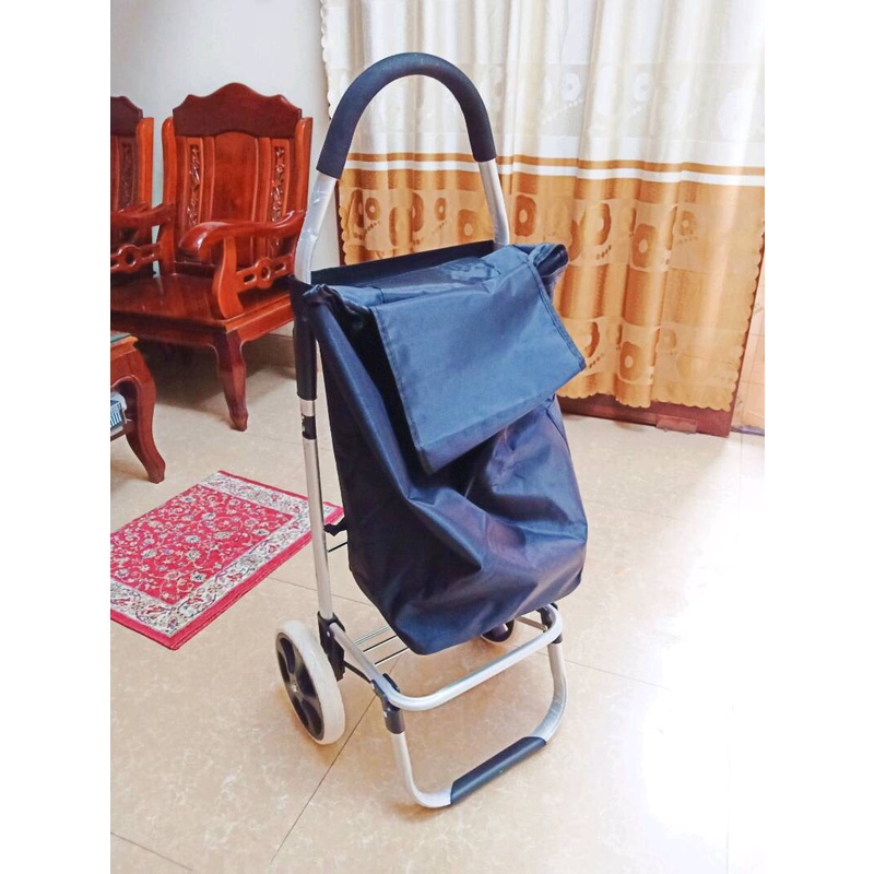 Xe Kéo hàng gấp gọn có túi đi siêu thị  đi chợ - XDC03