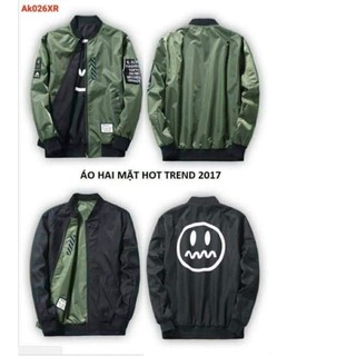 [FREESHIP_99K] áo khoác dù 2 mặt nam nữ mặt cười