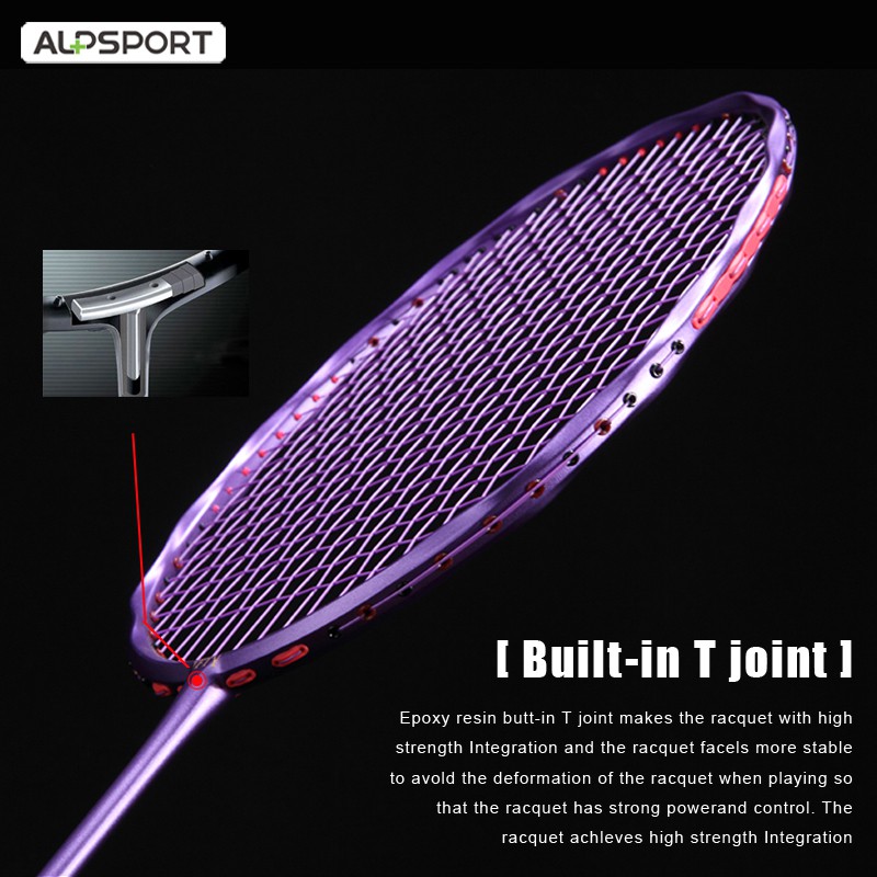 Vợt cầu lông ALPSPORT ALP JZD 100% sợi carbon 75g 5U siêu nhẹ 30 Lbs khung xoắn chất lượng cao