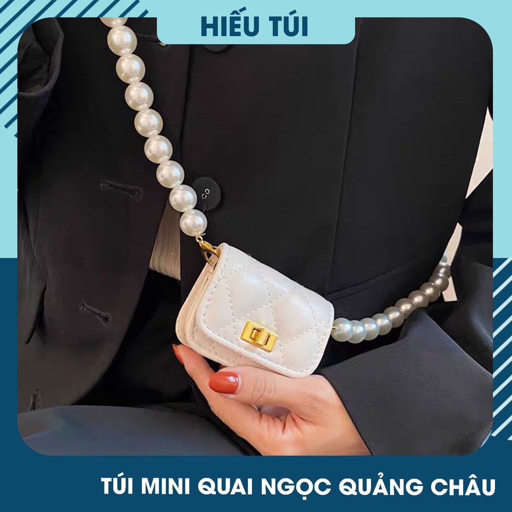 Túi mini đeo chéo nữ quai ngọc Quảng Châu đẹp đi chơi cao cấp dễ thương nhỏ gọn HT139