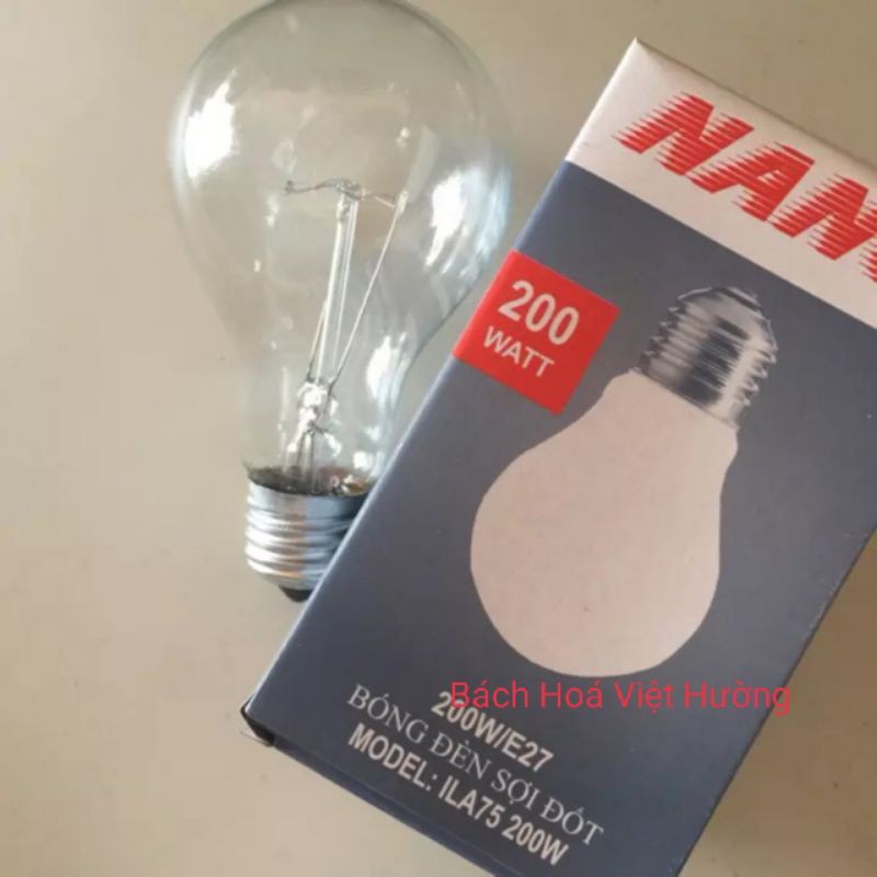 [CHÍNH HÃNG]Bóng đèn sợi đốt Nano 100W, 200W, bóng dây tóc (hàng có sẵn)