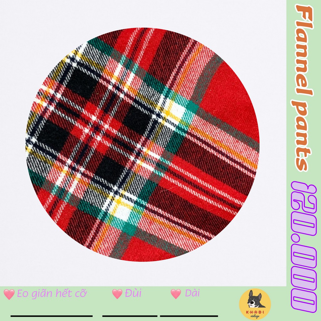 Quần FLANNEL 2hand 💖FREESHIP 💖 tuyển loại 1 - Khabi Vintage