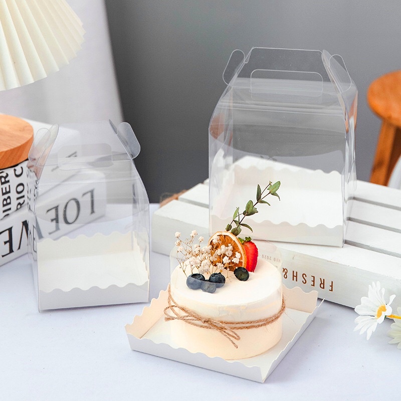 Hộp Mica Trong đựng bánh sinh nhật, bento cake