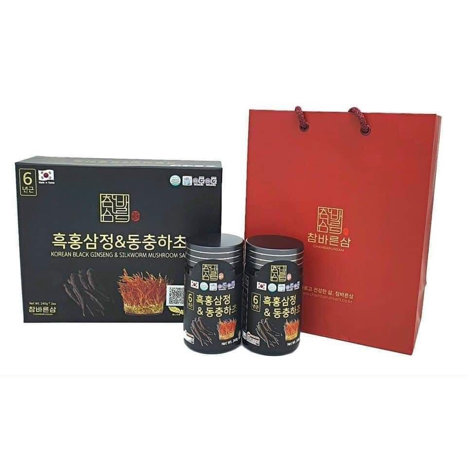 Cao Hắc Sâm Đông Trùng Hạ Thảo Hàn Quốc Chính Hãng Hộp 2 Lọ x 240g, hộp 4 lọ x 240g ❤️