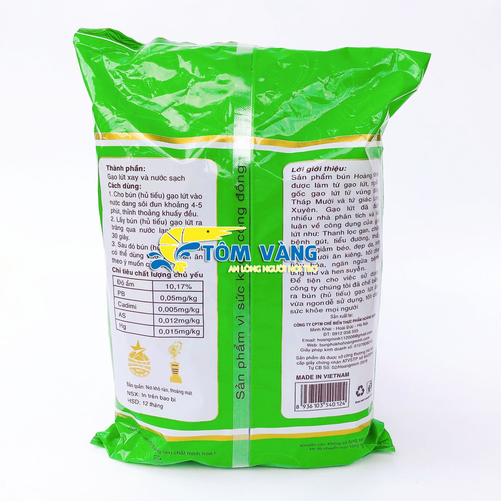  Bún Gạo Lứt Hoàng Minh (500g) - Tôm Vàng | BigBuy360 - bigbuy360.vn