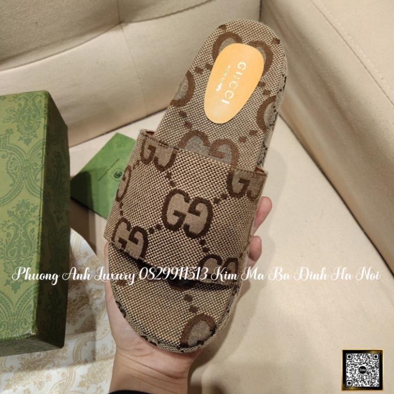 Dép Bánh Mì Xuồng Gucci Đế Đúp Full Size 35-39