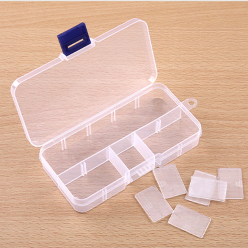 Hộp Nhựa PP 10 Ngăn Trong Suốt Đựng Trang Sức Tiện Lợi