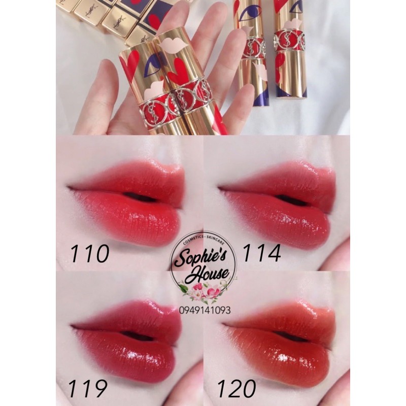 Son YSL Rouge Volupte Shine Limited trái tim 110/ 114/ 119/ 120 | BigBuy360 - bigbuy360.vn