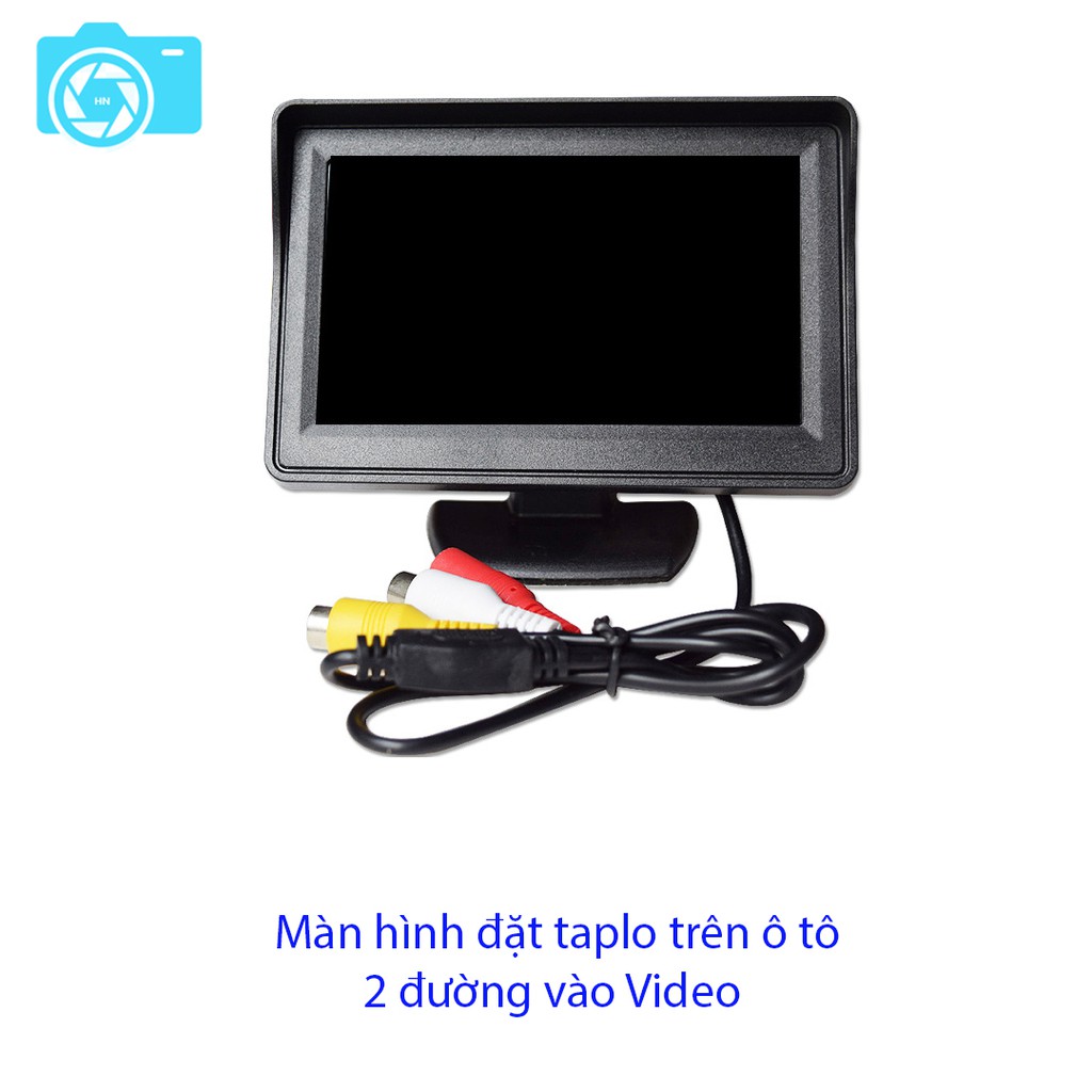 Bộ Màn hình taplo ô tô và canera cặp lề, Màn hình 4.3 inch, 5 inch. Camera căn lề độ phân giải cao